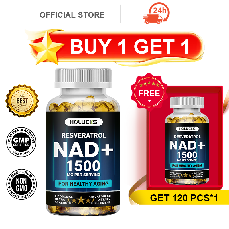 Resveratrol Capsule Anti Aging - Капсулы HOLUCKS NAD+ с NAD+ 1500