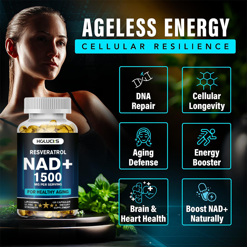 Капсулы HOLUCKS NAD+ с NAD+ 15 – обзор и цена Resveratrol Capsule Anti Aging